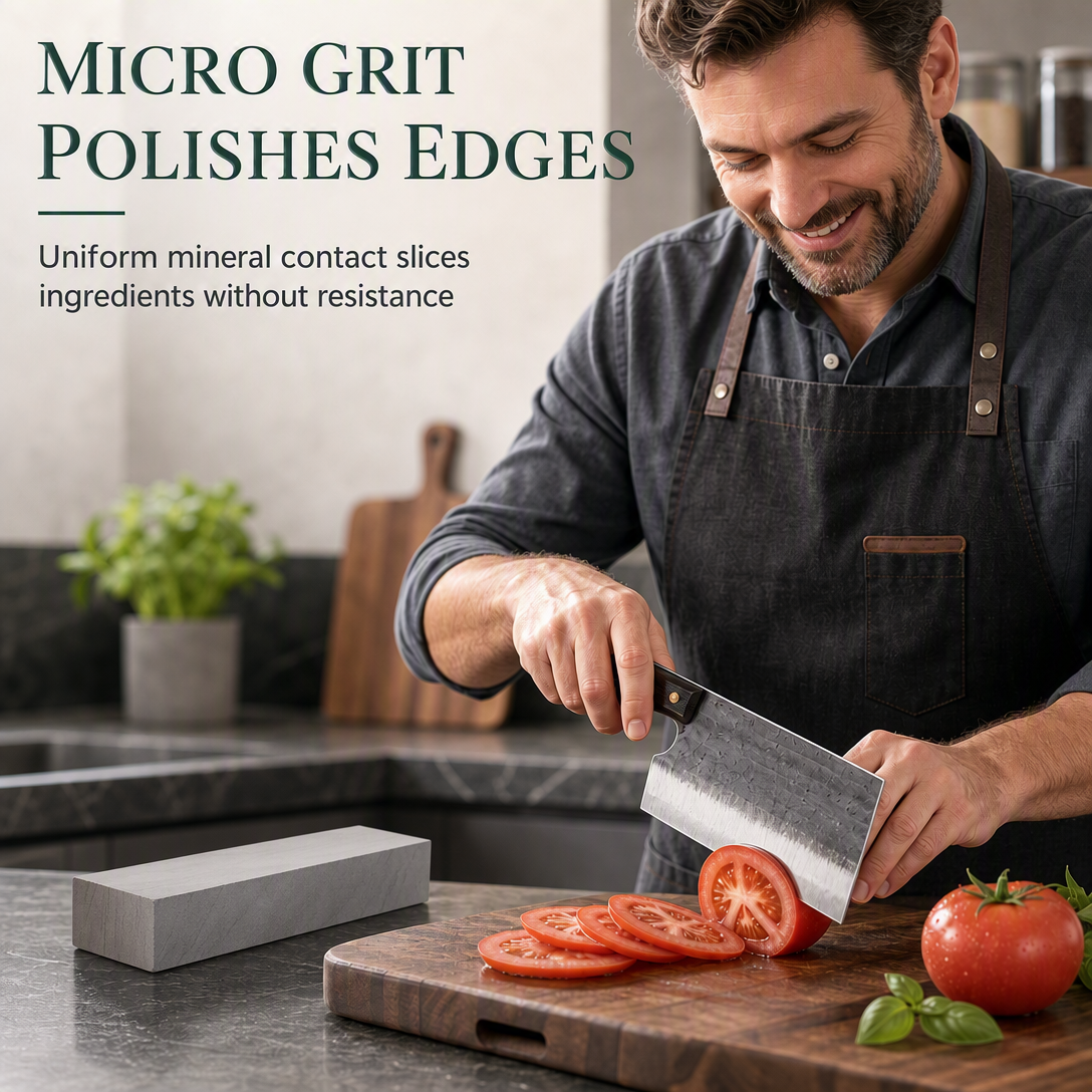 Fine grit polishing knife edge