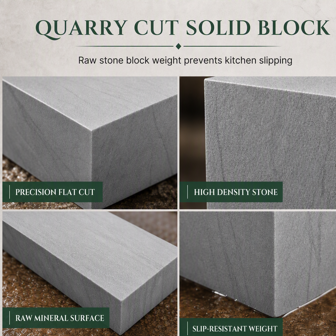 Solid natural sharpening stone block